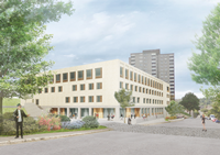 Entrance View - New Greenock Health and Care Centre